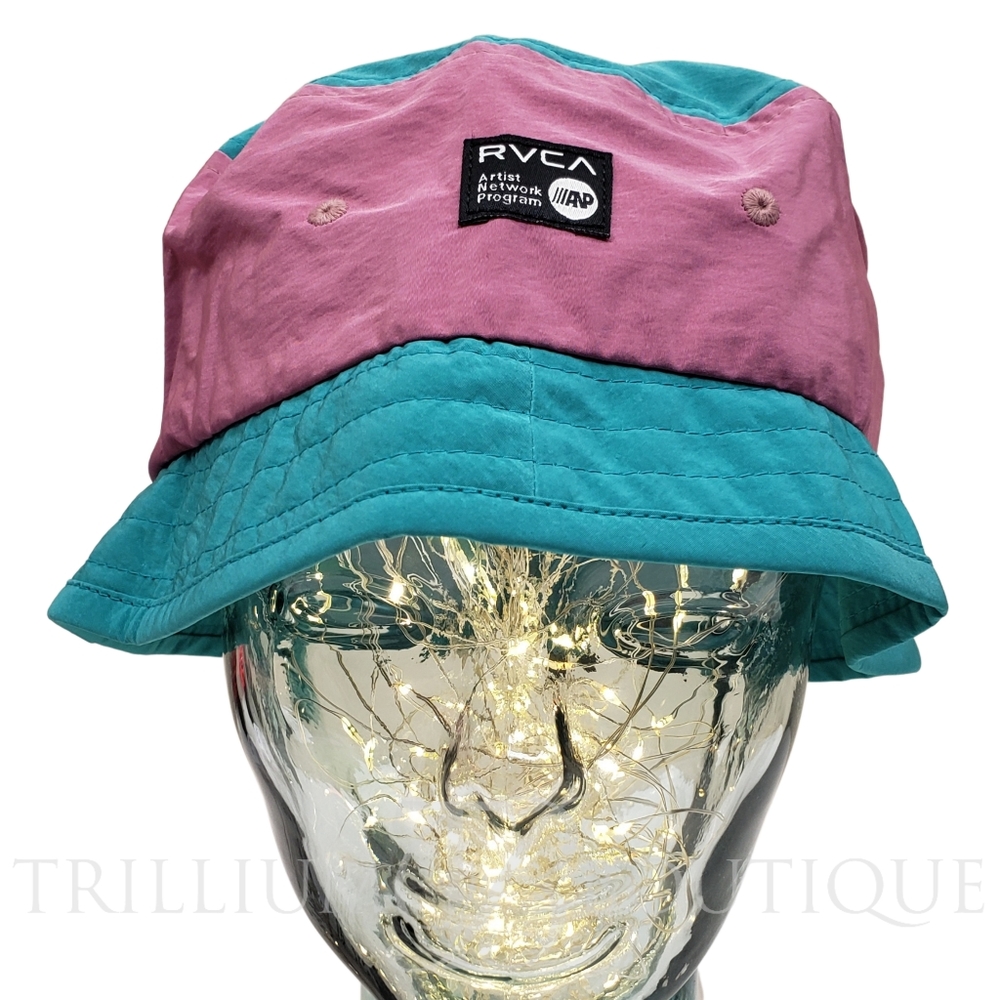 RVCA Men's ANP Bucket Hat Emerald Green Soft Nylon-Poly Blend NWT Retro